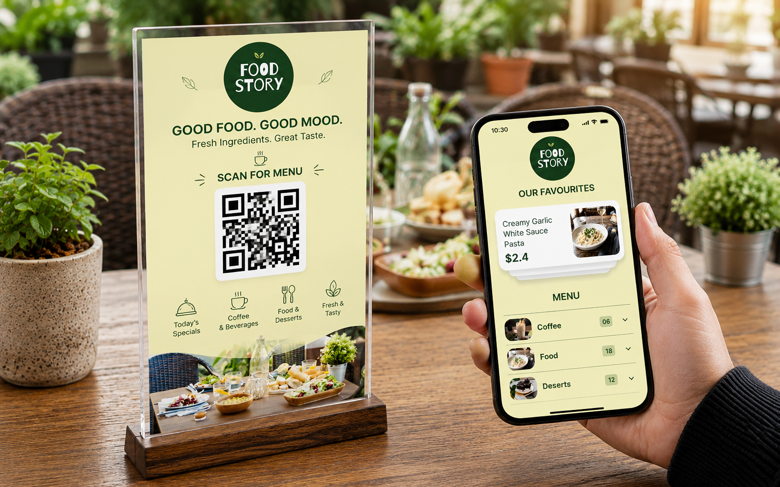 top rated cafe - restaurant menu card