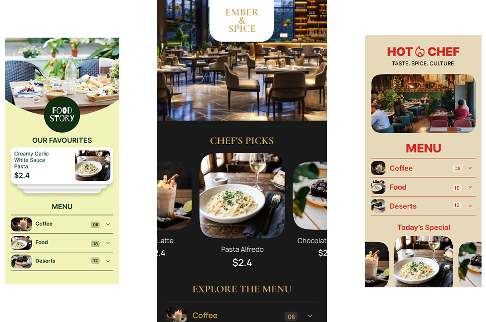 Digital Menu Card Templates for Restaurants: Design Once, Use Everywhere